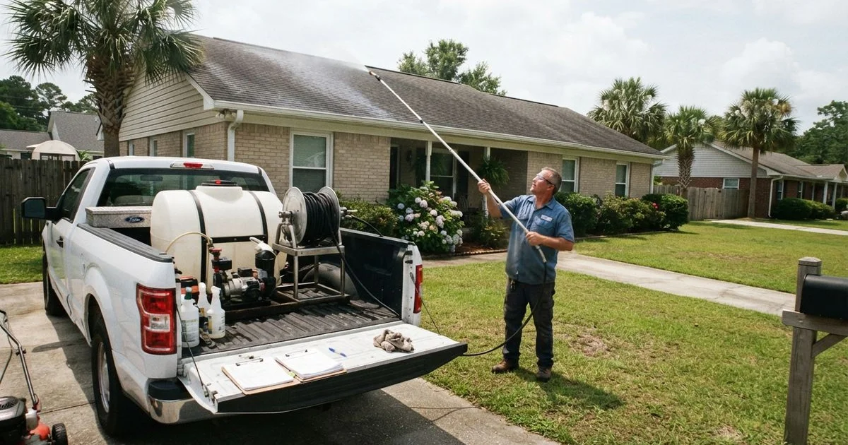 Does homeowners insurance cover roof algae or soft washing cleanup?